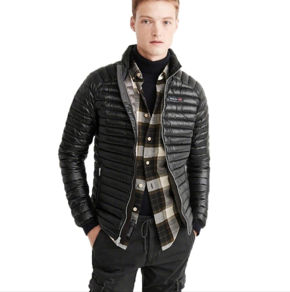 Abercrombie & Fitch Ultra Lightweight Down Men's Black Puffer Jacket